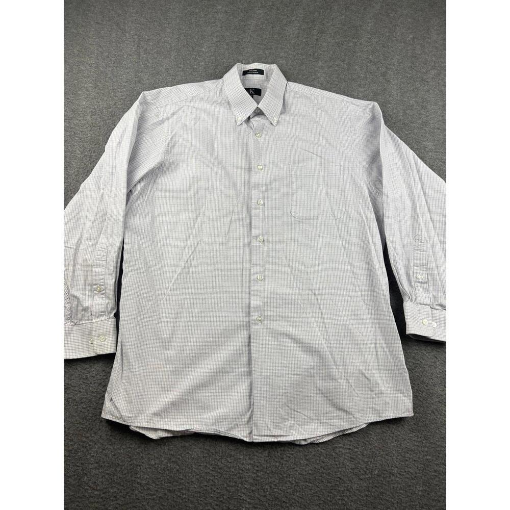 Calvin Klein Mens Dress Shirt 16-16.5 / 32-33‎ 100% Cotton